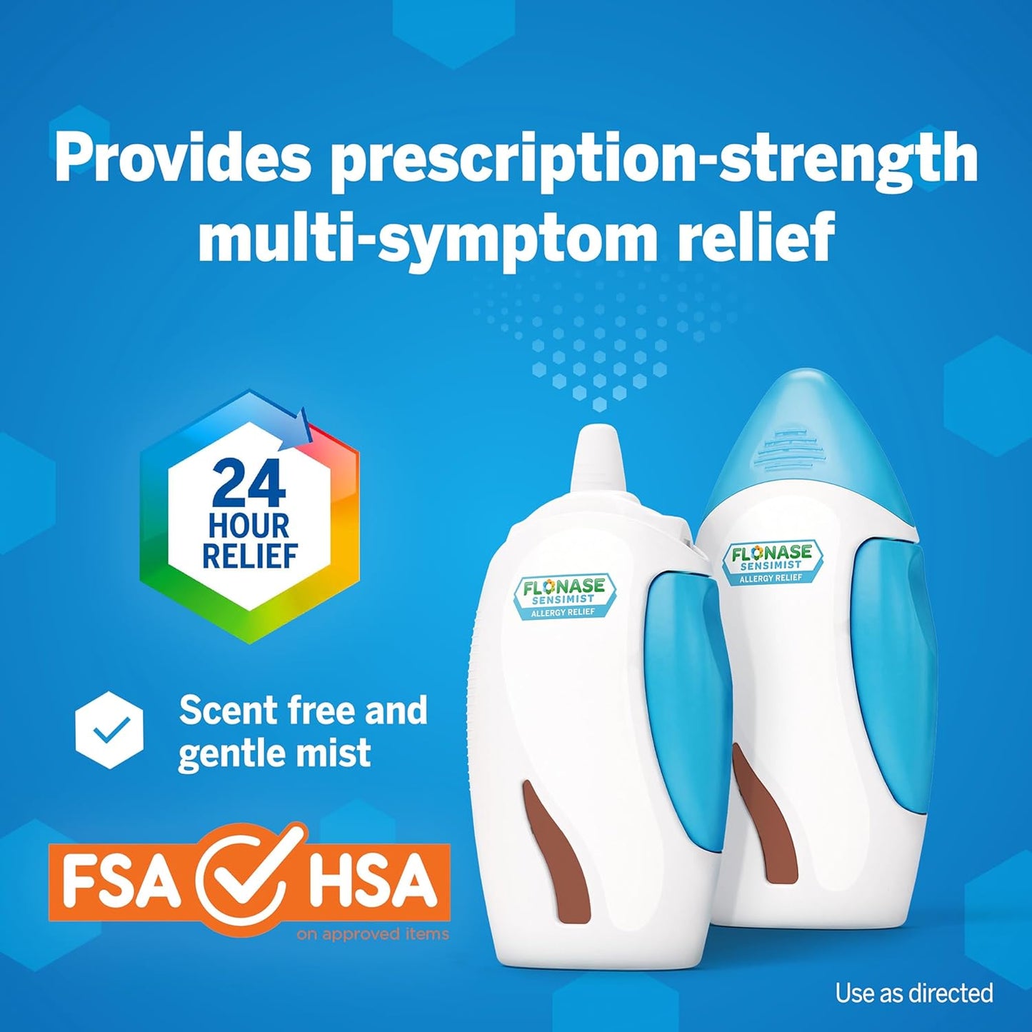 Flonase Children's Sensimist 24hr Allergy Relief Nasal Spray, Gentle Mist, Scent-Free, 60 sprays