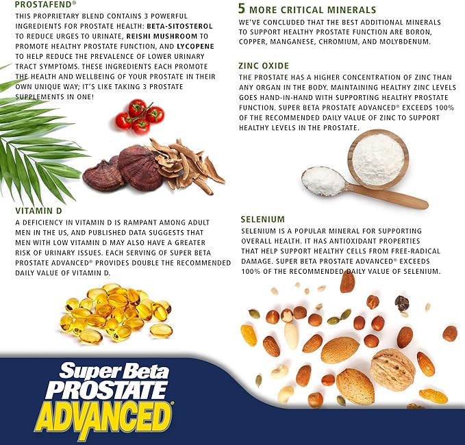 Super Beta Prostate Advanced Supplement for Men - 60 Caplets