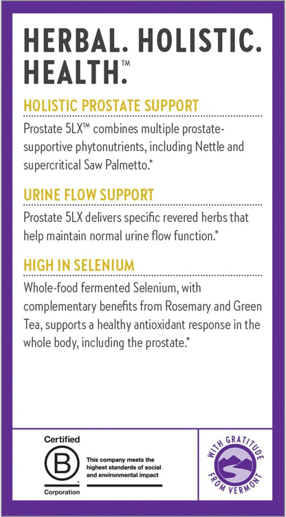 New Chapter Prostate Supplement - Prostate 5LX with Fermented Selenium for Prostate Health - 180 ct Vegetarian Capsule