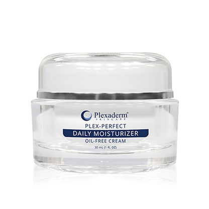 Plexaderm Daily Face Moisturizer Plex-Perfect - Hyaluronic Acid for Deep Hydration - For All Skin Types, Fragrance-Free, 1 fl oz