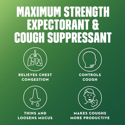 Mucinex DM Maximum Strength Cough & Cold Medicine, 1200mg Guaifenesin & Dextromethorphan, 42ct Tablets