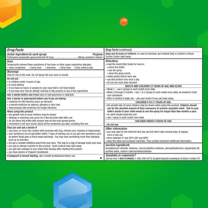Flonase Allergy Relief Nasal Spray, 24 Hour Non Drowsy Allergy Relief, Metered Nasal Spray - 144 Sprays (Pack of 2) - Fall and Seasonal Allergy Relief