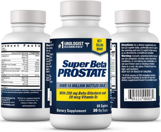 Super Beta Prostate,  Urologist Recommended Prostate Supplement for Men 60ct - Pack of 2 (120ct)