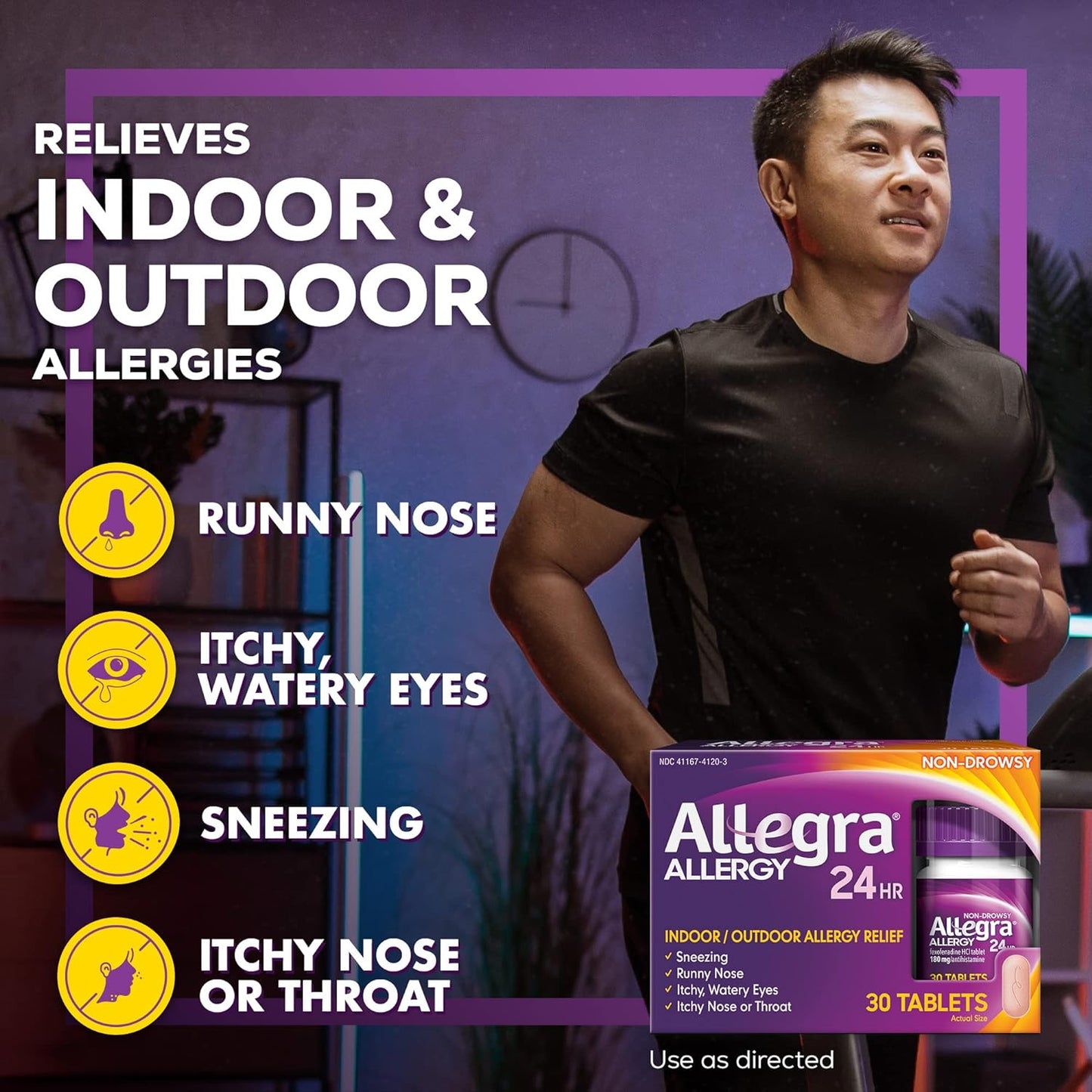 Allegra 24 Hr Allergy Relief 30 Tablets