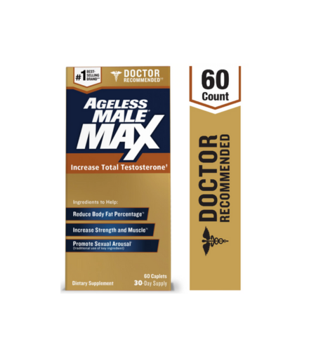 Ageless Male Max Total Testosterone Booster, 60 Caplets