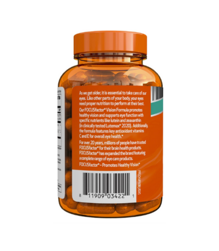 Focus Factor Vision Formula 60Ct - Eye Vitamins with Vitamin C, Vitamin E - Lutein and Zeaxanthin Supplement for Eye Health Support