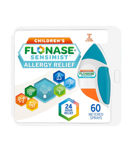 Flonase Children's Sensimist 24hr Allergy Relief Nasal Spray, Gentle Mist, Scent-Free, 60 sprays