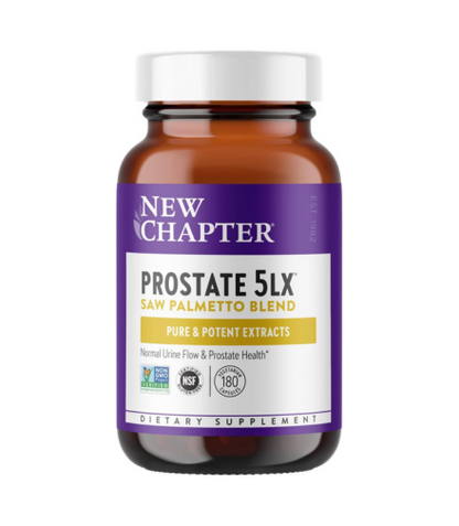 New Chapter Prostate Supplement - Prostate 5LX with Fermented Selenium for Prostate Health - 180 ct Vegetarian Capsule