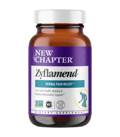 New Chapter Multi-Herbal Pain Reliever+ Joint Supplement, Zyflamend™ 10-in-1 Superfood Blend with Ginger & Turmeric for Healthy Inflammation Response & Herbal Pain Relief+, 120 Count