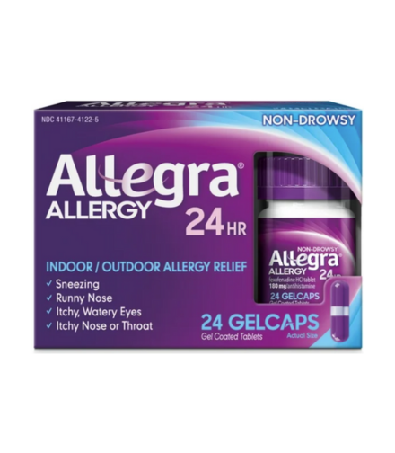 Allegra 24Hr Allergy Relief 24 Gelcaps