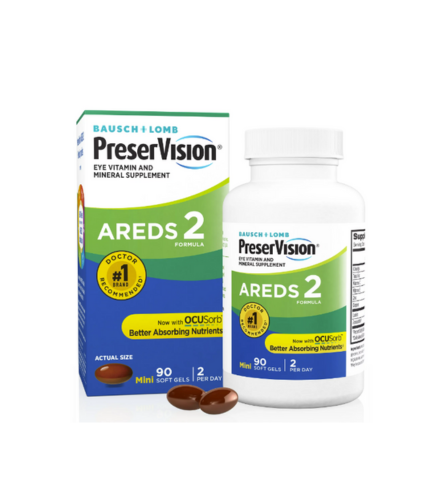 PreserVision AREDS 2 Formula, Eye Vitamin and Mineral Supplement, Bausch + Lomb, 90 Soft Gels (MiniGels)