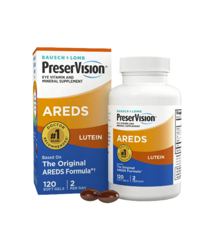 PreserVision AREDS Lutein, Eye Vitamin & Mineral Supplement, Beta-Carotene Free, Soft Gels 120ct