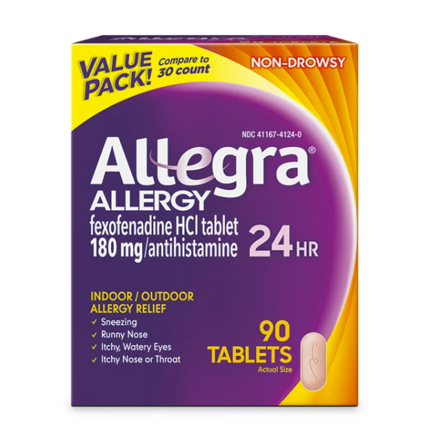 Allegra 24 Hr Allergy Relief - 90 Tablets