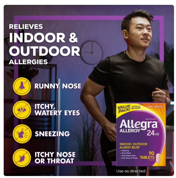 Allegra 24 Hr Allergy Relief - 90 Tablets