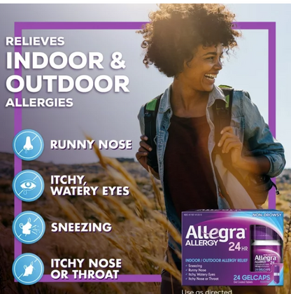 Allegra 24Hr Allergy Relief 24 Gelcaps