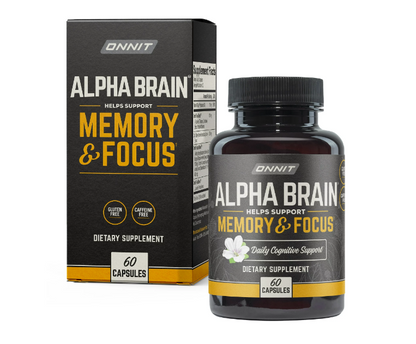 ONNIT Alpha BRAIN Premium Nootropic Brain Health Supplement, Memory and Focus Support, 60 Ct