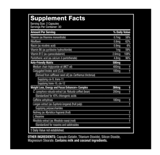 Xenadrine NextGen Supplements with MCT Oil, Increased Energy & Supports Metabolism, 60 Pills